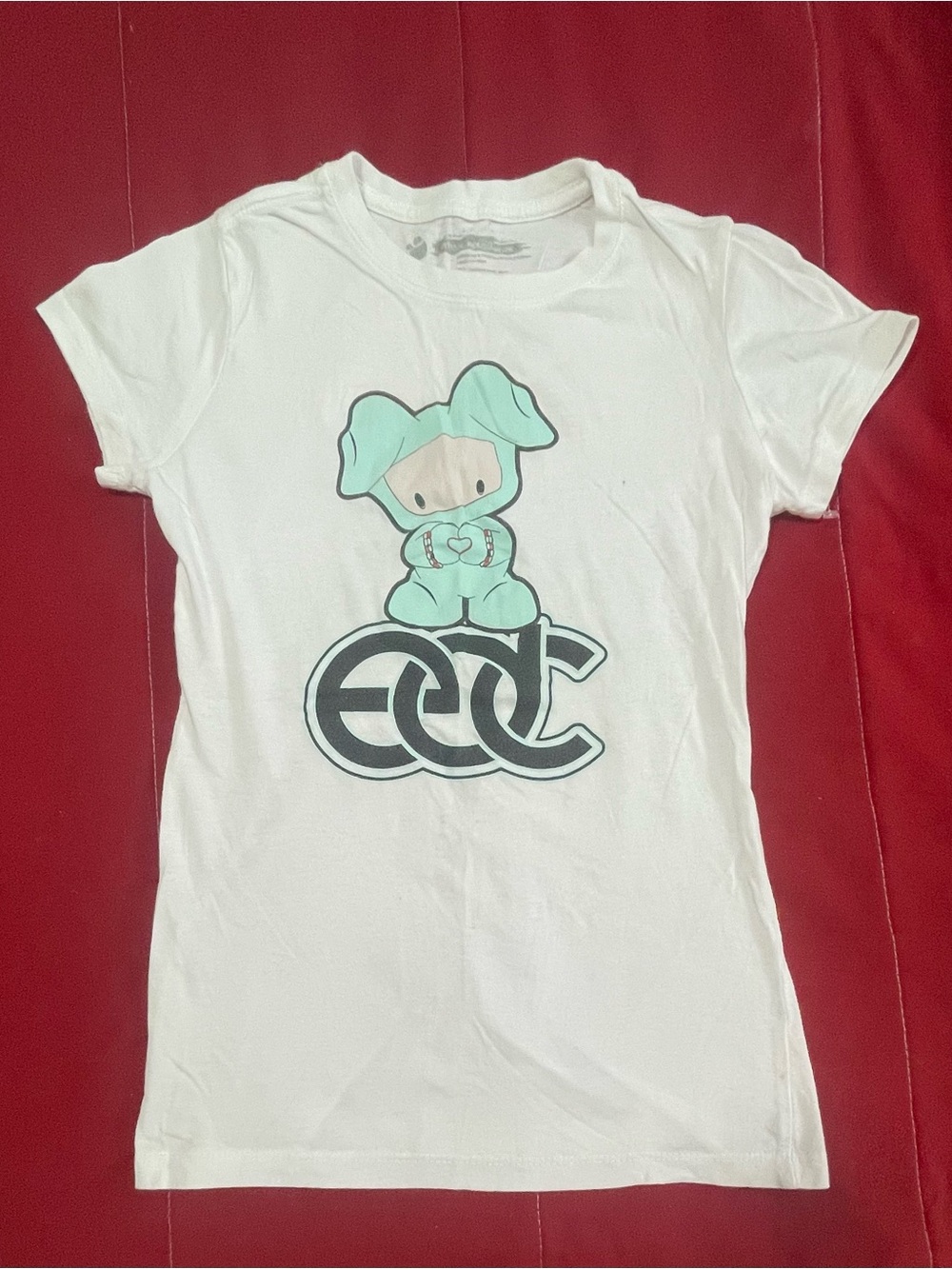 tentree White Tee with Mint Cartoon Graphic